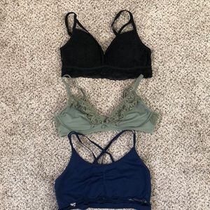 Victoria’s Secret pink bralettes lot of 3 Medium